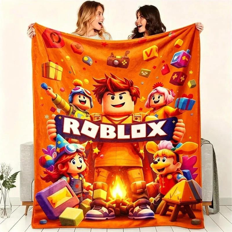 Retrow Gaming Block Roblox Block World Sherpa Blanket, Retro Game Design, Cozy Gaming Room ...