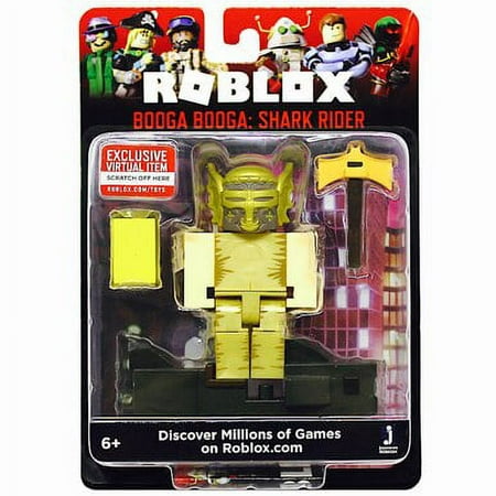 Roblox Booga Booga Shark Rider Action Figure Set with Exclusive Virtual Item