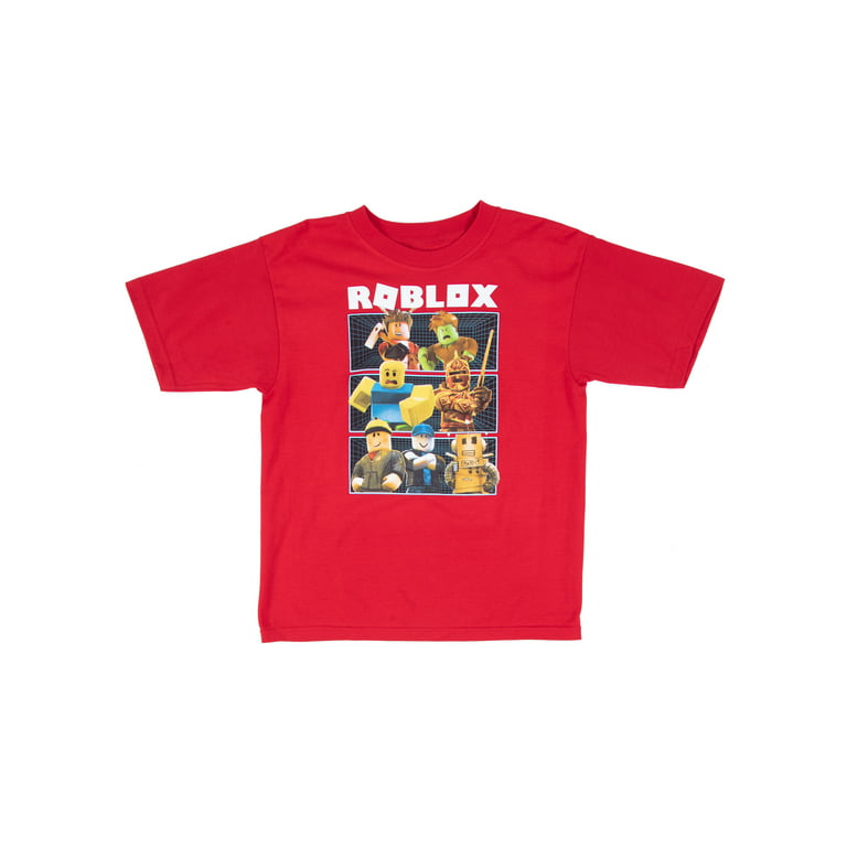 Roblox Boys Shirt Tri-Patterned Graphic Tee Red Size Small (8T)