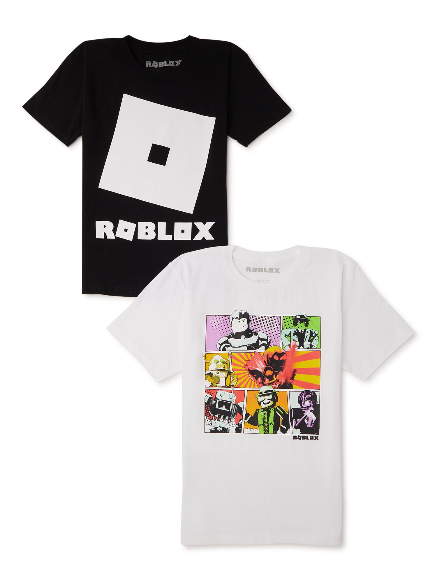 Boys Roblox Characters Graphic T-Shirt 2-Pack, Size 4-18 