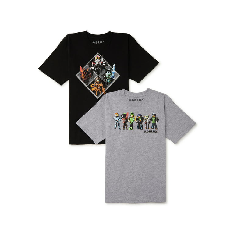 Roblox Boys 4-18 Group & Logo Graphic T-Shirts 2 Pack