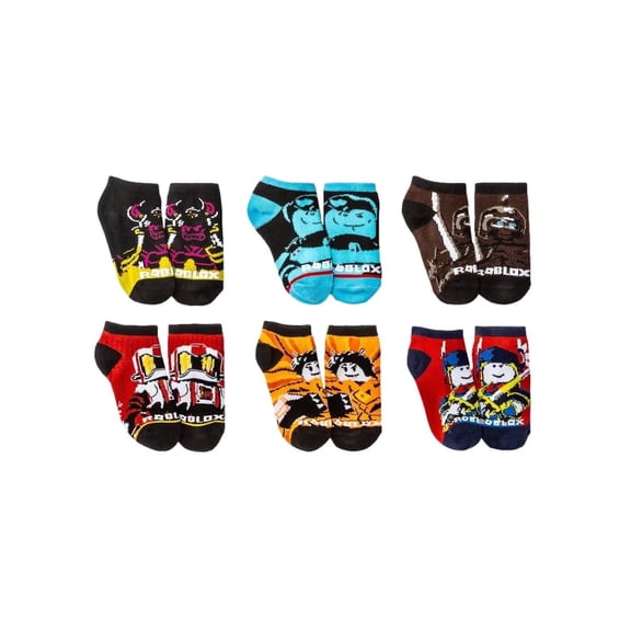 Roblox Boys Low-Cut Ankle Socks, 6 Pack