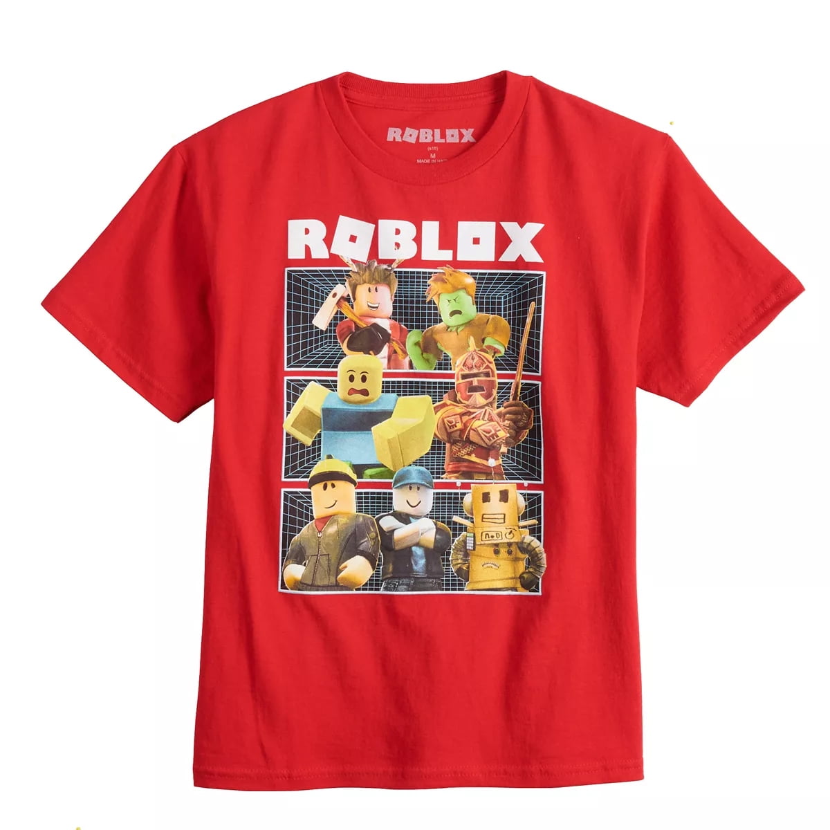 Roblox Boys Shirt Tri-Patterned Graphic Tee Red Size Small (8T)