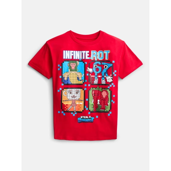 Roblox "Steal a Brainrot" Boys' Short Sleeve Graphic T-Shirt, Sizes 4-18