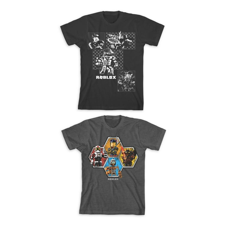 Roblox Boys Short Sleeve Graphic T-Shirts 2 Pack, Size 4-18