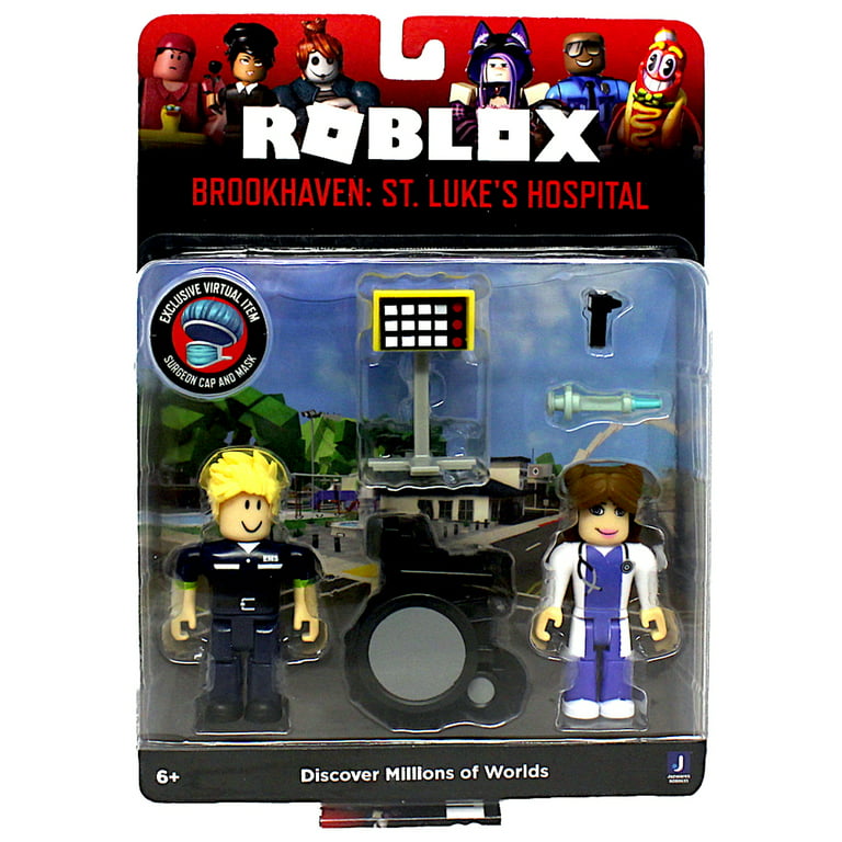 Roblox Brookhave St. Luke's Hospital Figure Pack [Includes Exclusive  Virtual Item] 