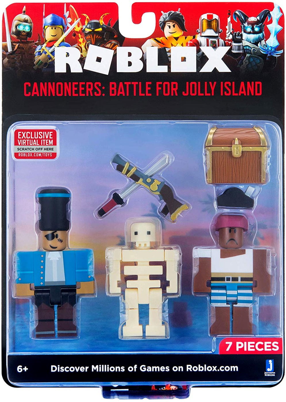 Roblox Cannoneers Action Figure Set, Includes Exclusive Virtual Item, Ages 6+