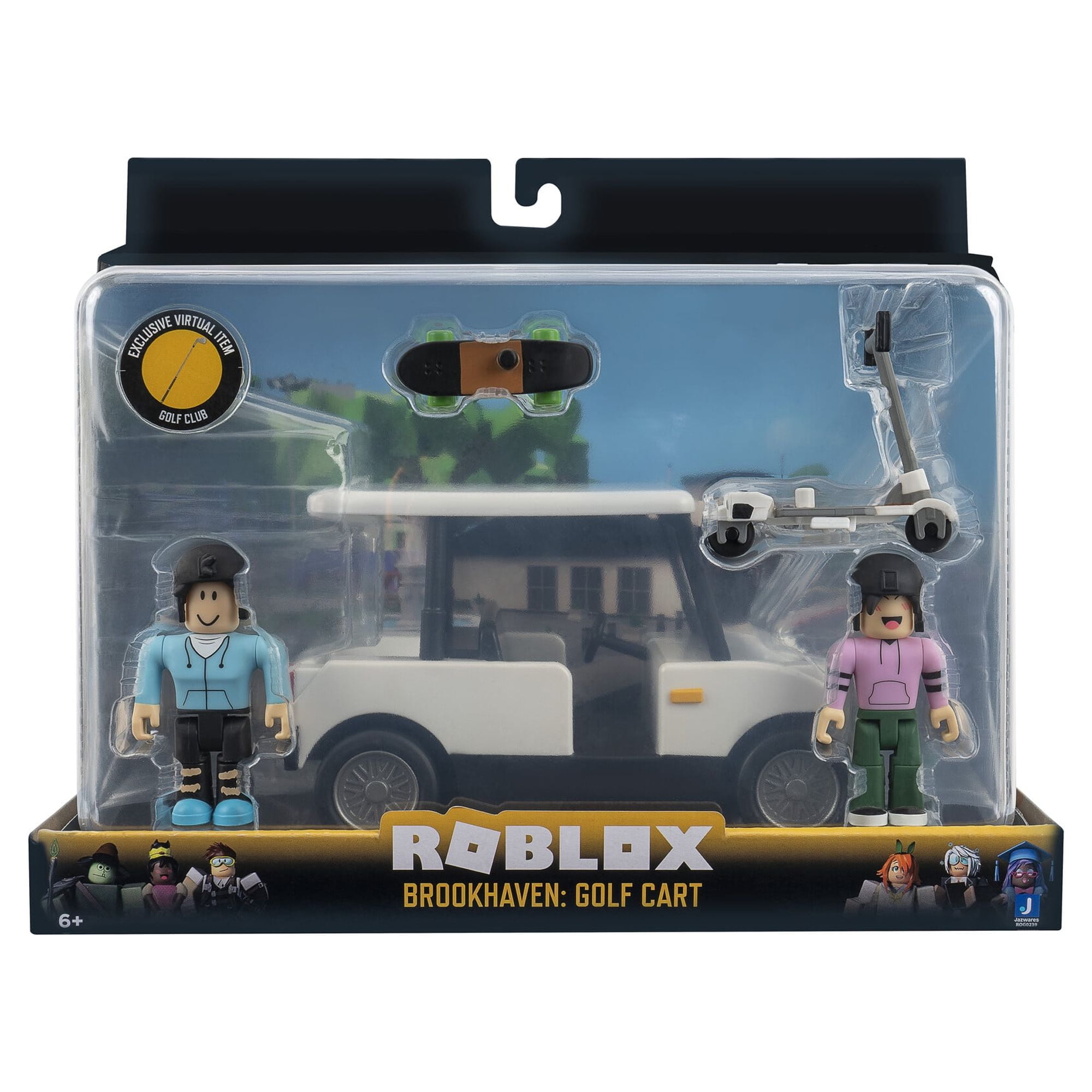  Roblox Celebrity Collection - Brookhaven: Golf Cart Deluxe  Vehicle [Includes Exclusive Virtual Item] : Toys & Games