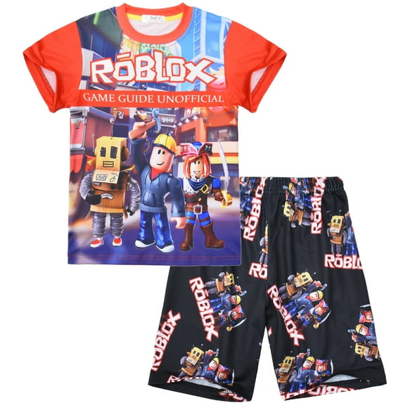 Roblox Clothing, Home Suit, Short Sleeve Two-Piece Set, 3D Game Character Pajamas