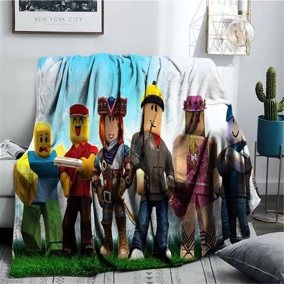 Roblox Comfy Fleece Flannel Blankets-Lightweight Warm Fuzzy Cozy Throw Blankets for Sofa Couch Bed