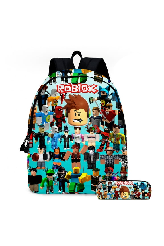Roblox Cute 3D Cartoon Theme Waterproof Backpack, Lightweight Travel Backpack