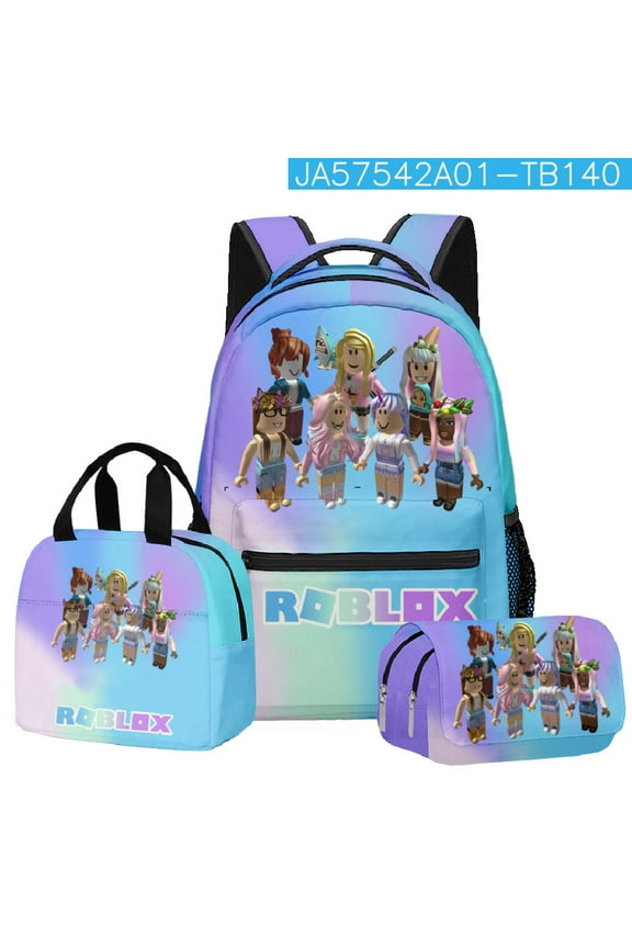 Roblox Cute 3D Cartoon Theme Waterproof Backpack, Lightweight Travel Backpack