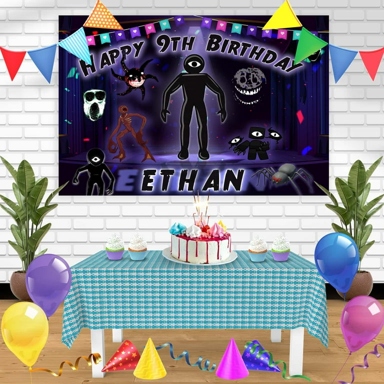 Roblox Doors Seek Birthday Banner Personalized Party Backdrop