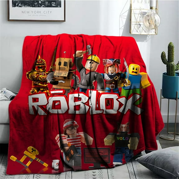 Roblox Fleece Throw Blanket for Couch-Lightweight Plush Fuzzy Cozy Soft Blankets Throws for Bed 50x60 inches