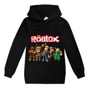 NTONGSHANBB Roblox Gaming Kids Hoodie for Boys Girls Pullover Hooded Sweatshirt Casual Cotton Comfortable Long Sleeve Shirt Cartoon Children Birthday Gift