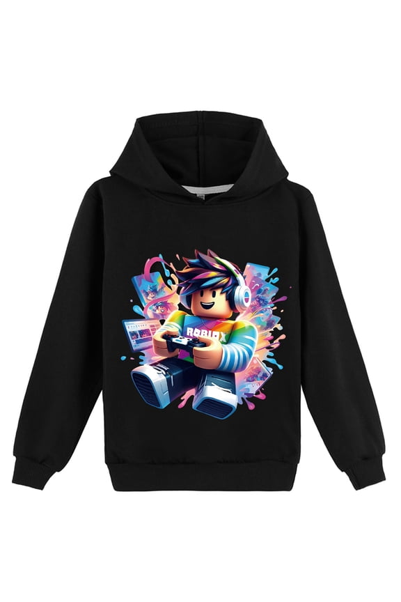 Roblox Graphic Hoodies Teen Long Sleeve Casual Loose Pullover Sweatshirts Hooded(8-16Y)