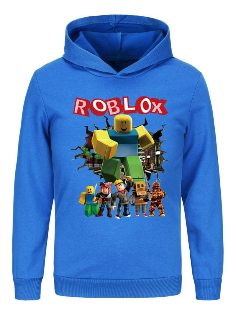 Roblox Kids 100% Cotton Hoodie Sweatshirt Casual Long Sleeve
