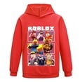 thumbnail image 1 of Roblox Kids Hoodie Sweatshirt Pullover Casual 100% Cotton Long Sleeve Hooded Shirt for Boys Girls Comfortable Durable 3D Print YouTube Gaming Builderman Cartoon Children's Clothing, 1 of 2