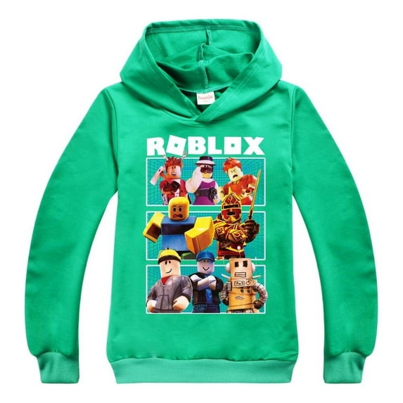 Roblox Kids Hoodie Sweatshirt Pullover Casual 100% Cotton Long Sleeve Hooded Shirt for Boys Girls Comfortable Durable 3D Print YouTube Gaming Builderman Cartoon Children's Clothing