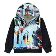 NTONGSHANBB Kids Hoodie Zip Up Sweatshirt Pullover Zipper Casual Long Sleeve large hood Shirt for Boys Girls Comfortable Durable 3D Print Gaming hoody Children's Clothing