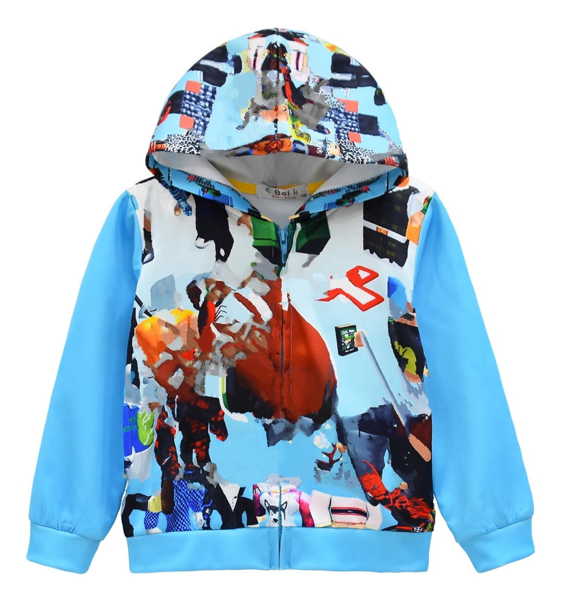 ERL Kids Off-White & Black Printed Hoodie 10Y - BeyondStyle