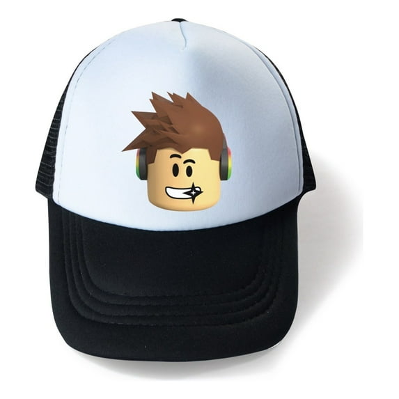 Roblox Kids Snapback Cap - Fun Gaming Cartoon Character Design - Fashion Breathable Mesh Trucker Hat for Boys and Girls