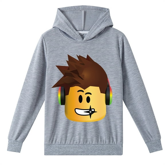 Roblox Long Sleeve Graphic Hoodies Loose Sweatshirts Pullover Hooded for Teen(8-16 Years)