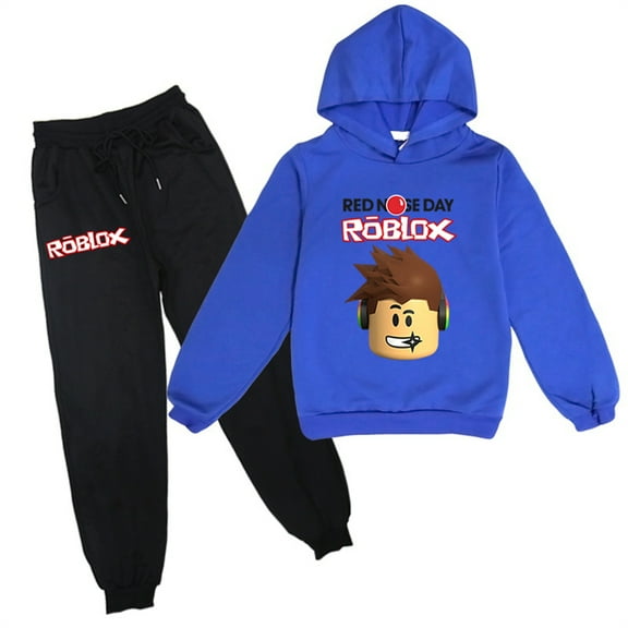Roblox Long Sleeve Hoodies and Sweatpants Set Casual Sweatsuits 2 Piece Tracksuit Hoody Outfits for Teen(6-14 Years)