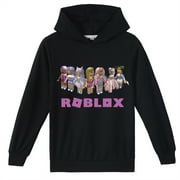 GOOLINN Roblox Long Sleeve Pullover Hooded Teen Casual Sweatshirts Comfy Soft Hoodies for Fall Winter