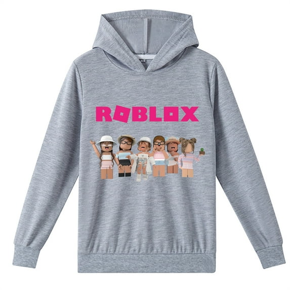 Roblox Long Sleeve Sweatshirts with Hood Comfy Lighweight Hoodies Casual Pullover Tops for 8-16 Years