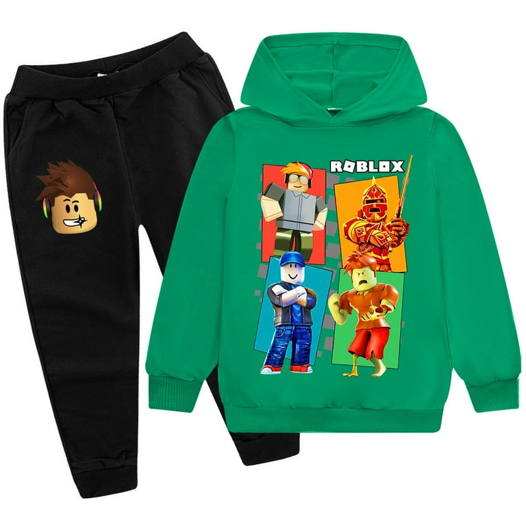 Roblox Outfit Set- Youth Tracksuit Hoodie Sweatpants Set Piece