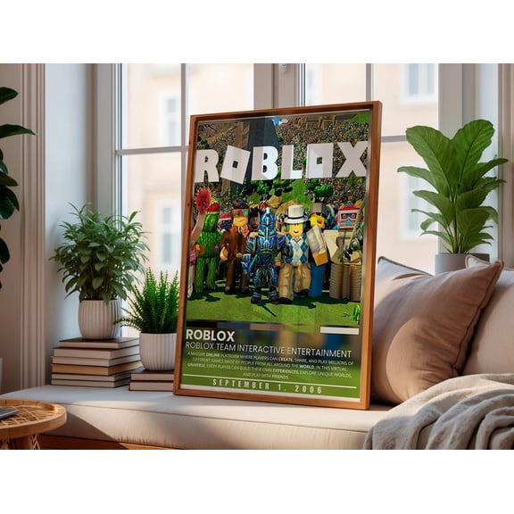 Roblox Poster Colorful Game World Character Group Artwork for Gaming Room Decor House Wall Display Gift for Fan Idea Size 24x36 Unframed Poster