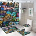 thumbnail image 1 of Roblox Power 4 Pcs Shower Curtain Sets Non-Slip Rugs Bath Mat Toilet Cover U Shaped Mat for Bathroom Decor Bathroom Set 72" X 72", 1 of 8