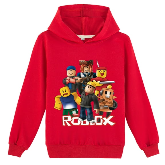 Roblox Pull Over Hoodie Tops Graphic Long Sleeve,Casual Hooded Sweatshirts for Boys Girls