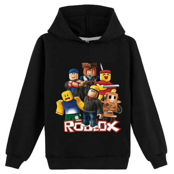 Roblox Pull Over Hoodie Tops Graphic Long Sleeve,Casual Hooded Sweatshirts for Boys Girls