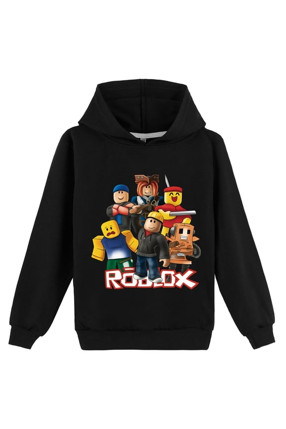 Roblox Pull Over Hoodie Tops Graphic Long Sleeve,Casual Hooded Sweatshirts for Boys Girls