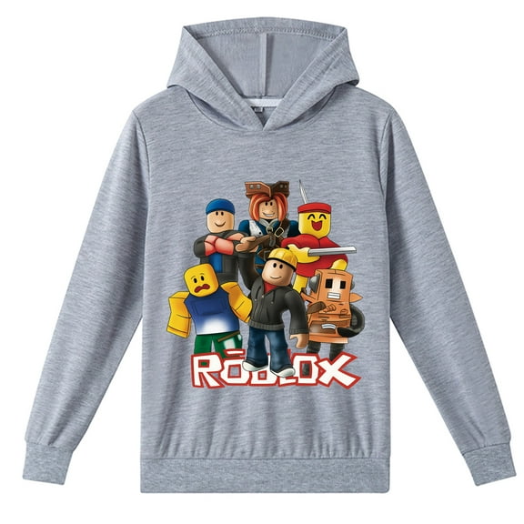 Roblox Pull Over Hoodie Tops Graphic Long Sleeve,Casual Hooded Sweatshirts for Boys Girls