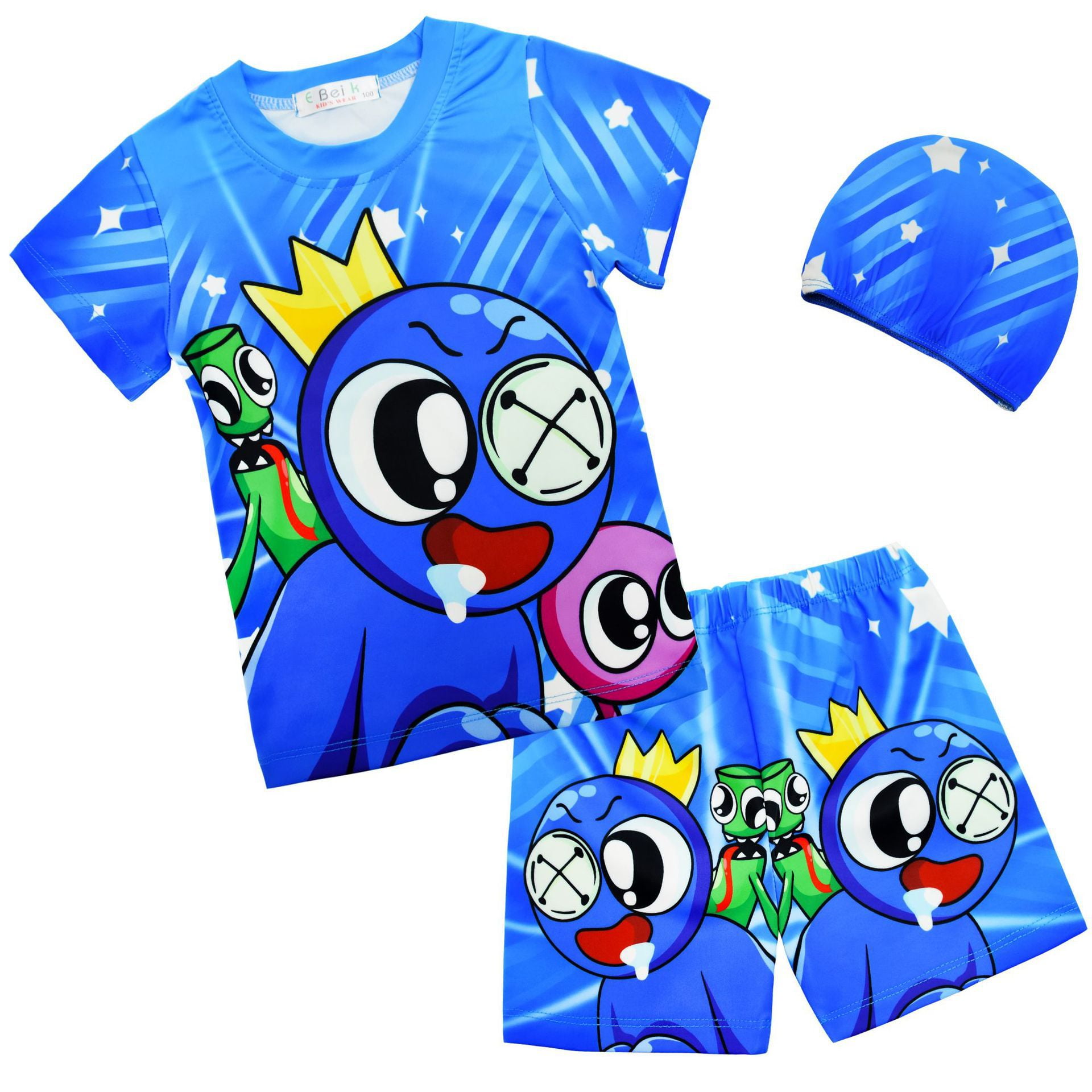 Roblox Rainbow Friends Swimsuit, Short Sleeve Suit, Boy, Sunscreen Suit ...