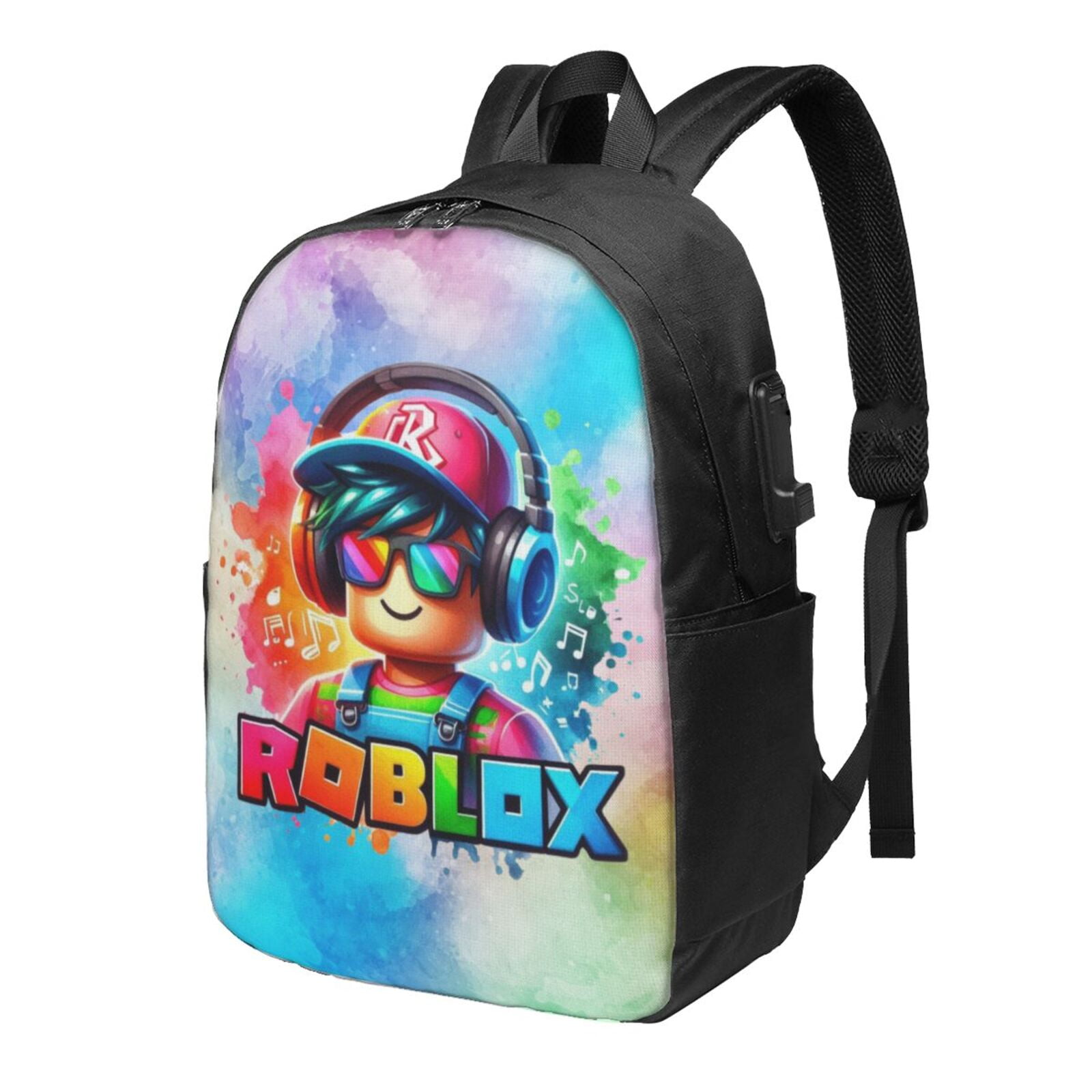ESMEIL Roblox Schoolbags Lightweight Back to School Supplies Bookbags Laptop Backpack Large 17 Inches Backpack Daypack