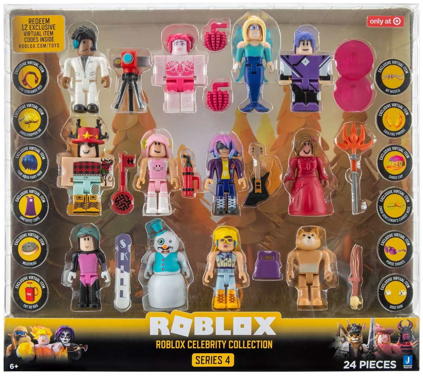 Roblox Classics Series 4 Twenty-One Piece Set 12 Exclusive Virtual Codes :  Toys & Games 