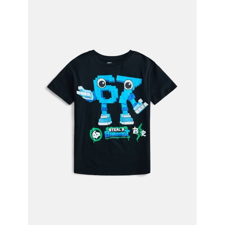 Roblox "Steal a Brainrot" Boys' Short Sleeve Graphic T-Shirt, Sizes 4-18