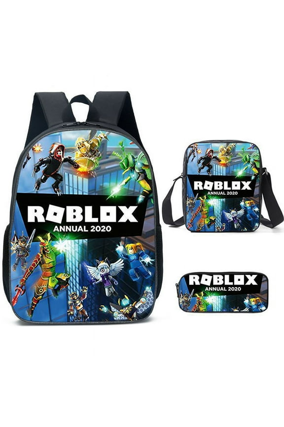 Roblox Unisex Galaxy-Print Polyester Laptop Backpack & Travel BagShoulder Bag,Pencil Case,3PCS