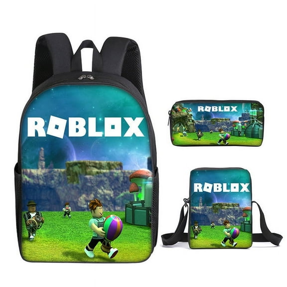 Roblox Unisex Galaxy-Print Polyester Laptop Backpack & Travel BagShoulder Bag,Pencil Case,3PCS