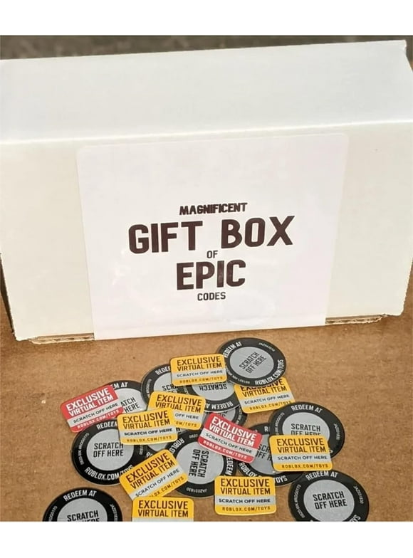 Roblox Virtual Codes - Magnificent Gift Box of Epic Codes - Lot of 20 Authentic Unscratched Redeemable Roblox Codes