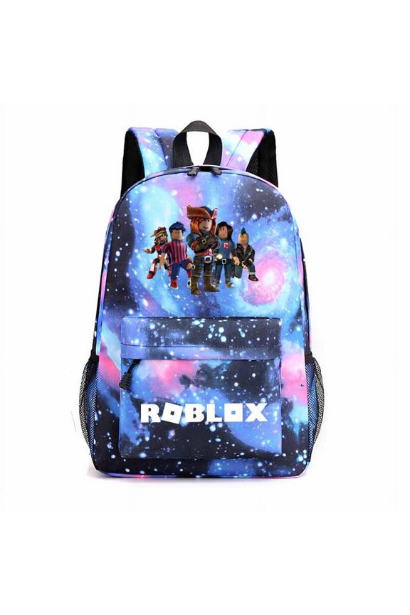 Roblox by Lifemoda Unisex Laptop Backpack Galaxy Print Polyester Travel Bag