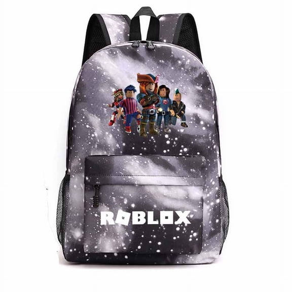 Roblox by Lifemoda Unisex Laptop Backpack Galaxy Print Polyester Travel Bag