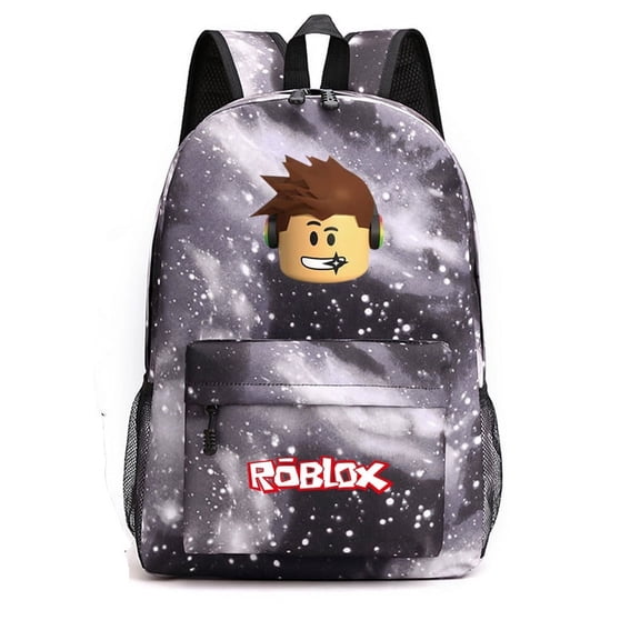 Roblox by Lifemoda Unisex Laptop Backpack Galaxy Print Polyester Travel Bag