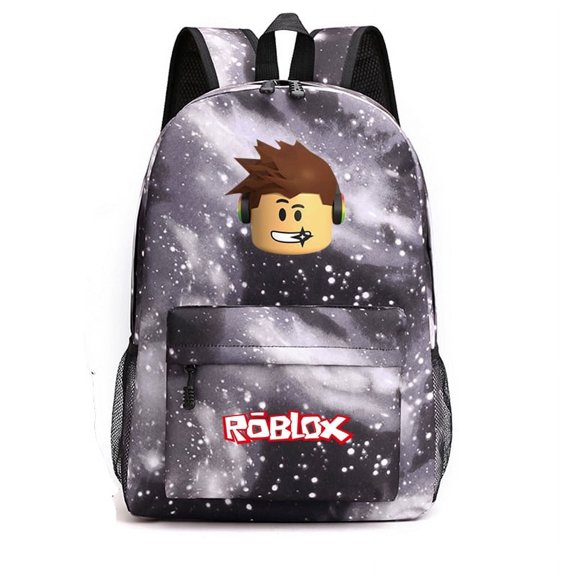 Roblox by Lifemoda Unisex Laptop Backpack Galaxy Print Polyester Travel Bag