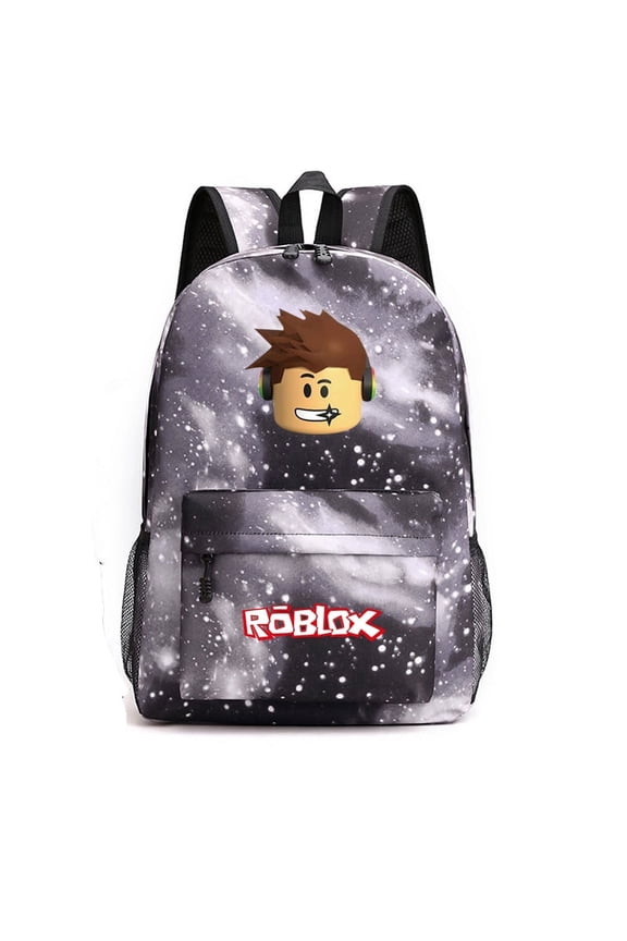Roblox by Lifemoda Unisex Laptop Backpack Galaxy Print Polyester Travel Bag