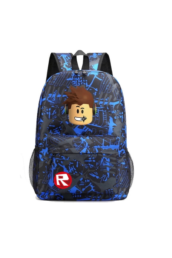 Roblox by Lifemoda Unisex Laptop Backpack Galaxy Print Polyester Travel Bag